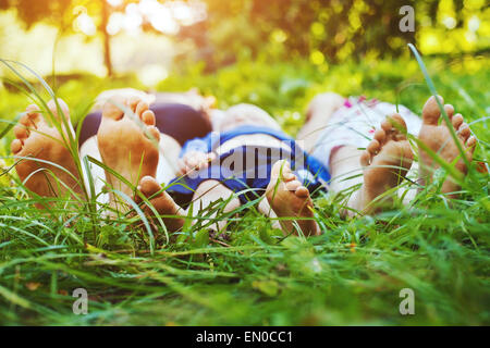 famiglia sana Foto Stock