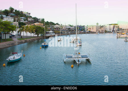 Townsville Ross Creek vista delle barche Foto Stock