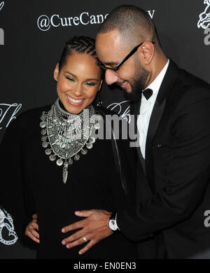 Gabrielle Angel Foundation ospita Angel Ball 2014 - tappeto rosso arrivi con: Alicia Keys,SWIZZ BEATZ Dove: Manhattan, New York, Stati Uniti quando: 20 Ott 2014 Foto Stock