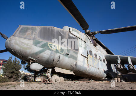 Il russo Mil Mi-24 elicottero Foto Stock