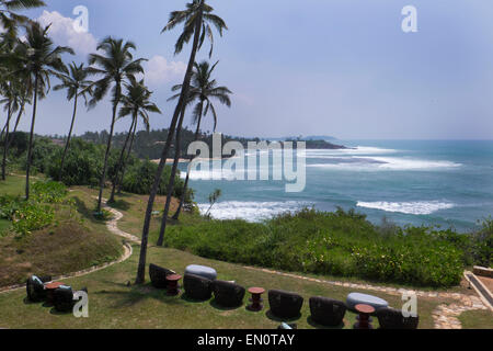 Cape Weligama,Sri Lanka: vista dell'Oceano Indiano Foto Stock