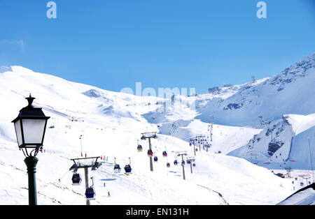 Stazione sciistica della Sierra Nevada in Andalusia,Spagna Foto Stock