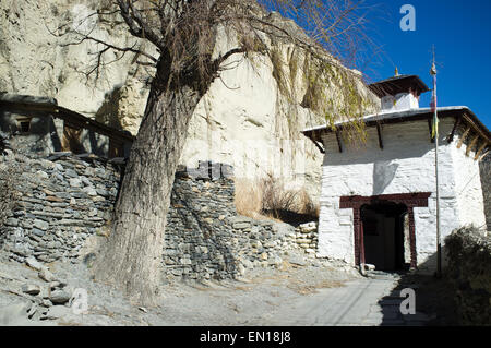 Village Street, Marpha, Nepal Foto Stock