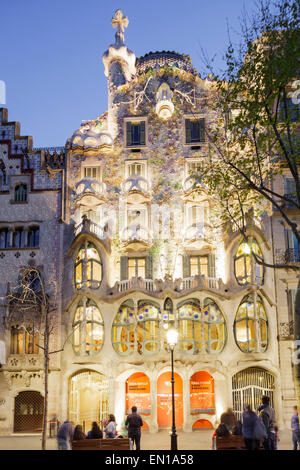 Casa Batlló di Gaudí, Barcellona, in Catalogna, Spagna Foto Stock