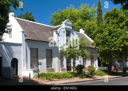 Cape stile olandese casa a 149 Dorp Straat in Stellenbosch, Western Cape, Sud Africa. Foto Stock