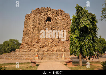 INDIA Haryana, Delhi, Qutb Minar complesso (XII secolo), Alai Minar (incompleta vittoria torre di Ala-ud-din) Foto Stock