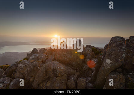 Vista su Hobart da Monte Wellington Foto Stock