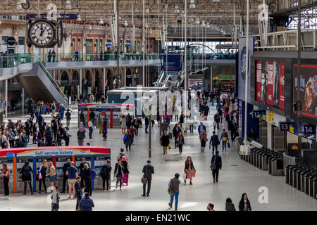La stazione di Waterloo, Londra, Inghilterra Foto Stock