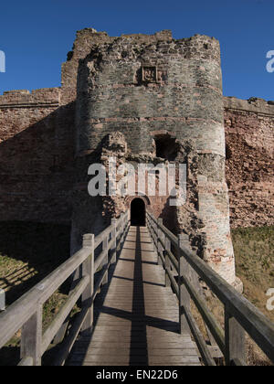 Il castello di Tantallon, metà del XIV secolo la fortezza scozzese. A North Berwick, in East Lothian, Scozia. Foto Stock