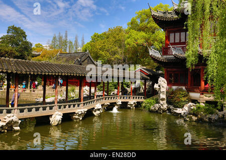 Il Giardino di Yuyuan nella Città Vecchia, Shanghai, Cina Foto Stock