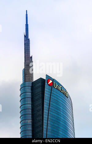 Torre di Unicredit a Milano, Italia Foto Stock