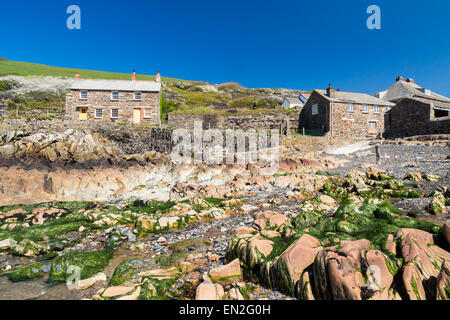 Il Rocky foreshore porto Quin vicino a Port Isaac Cornwall Inghilterra UK Europa Foto Stock