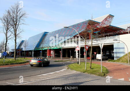 La stazione ferroviaria principale di Lelystad, Flevoland, Paesi Bassi Foto Stock