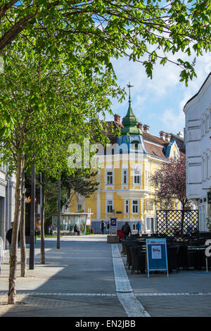 Streetview da una città austriaca Foto Stock