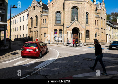 Streetview di una città austriaca Foto Stock