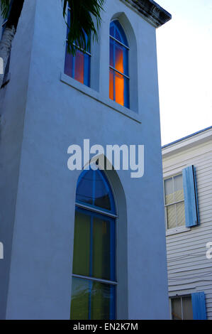 La torre della chiesa della Trinità di Key West Foto Stock