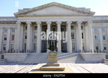 Il Dipartimento del Tesoro edificio in Washington DC Foto Stock