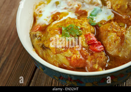 Murgh Dopiaza - significato persiano un curry South-Asian piatto. Foto Stock