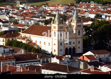 Igreja de Santissimo Salvador da Se cathedral, Angra do Heroismo, Terceira, Azzorre, Portogallo Foto Stock