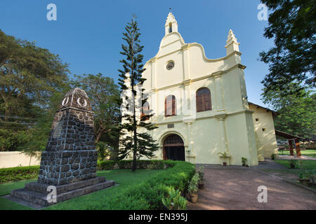 Chiesa di San Francesco, ex luogo di sepoltura di Vasco de Gama, Fort Cochin, Kochi, Kerala, nel sud dell'India, India Foto Stock