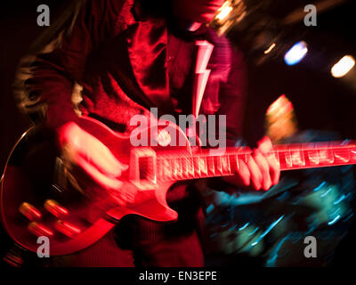 Stati Uniti d'America,Utah,Provo,chitarrista di eseguire sul palco Foto Stock