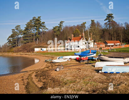 Bracci Ramsholt public house sul fiume Deben, Ramsholt, Suffolk, Inghilterra, Regno Unito, Foto Stock