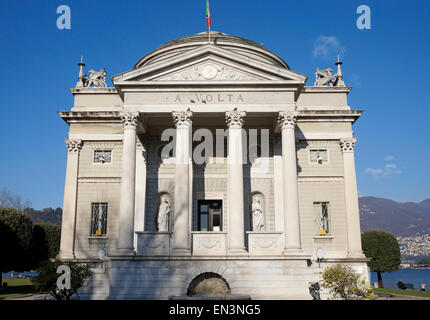 Il Tempio Voltiano / Tempio Voltiano (1927) di alloggiamento di Alessandro Volta museum di Como, regione Lombardia, Italia Foto Stock