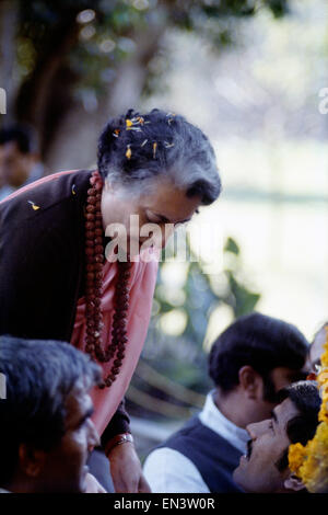 Indira Gandhi era l'unica figlia di Jawar Lal Nehru, prima donna primo ministro dell'India. Due termini PM dell India Foto Stock