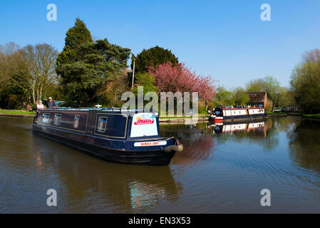 Battelli a Fradley Junction, Staffordshire, Inghilterra. Foto Stock