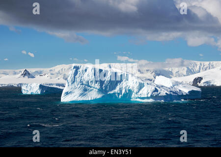 Iceberg galleggianti off Brabant Isola Penisola Antartica Antartide Foto Stock