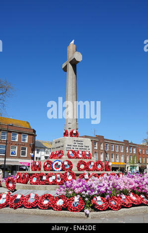 Memoriale di guerra nel centro della città, il filamento, Exmouth Devon, Inghilterra, Regno Unito Foto Stock