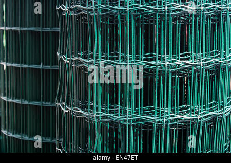 Rotolo di maglia di filo metallico closeup Foto Stock