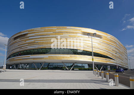 Derby Arena, Velodrome. Derbyshire, Inghilterra. Foto Stock