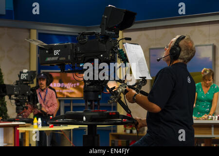 La registrazione di programmi TV show ARD-buffet. Foto Stock