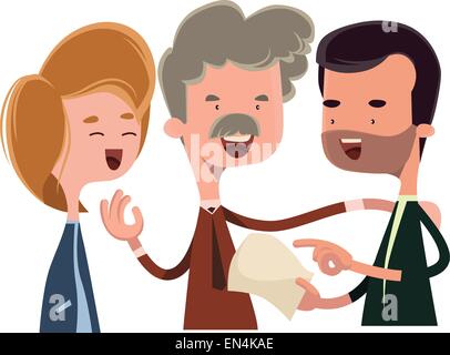 La gente a discutere e a parlare illustrazione vettoriale personaggio dei fumetti Illustrazione Vettoriale