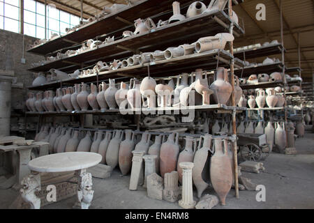 Quasi duemila anni fa la città di Pompei fu distrutta da una eruzione del Vesuvio. 20.000 residenti di Pompei e i 4.000 cittadini di Ercolano è morto. Foto Stock