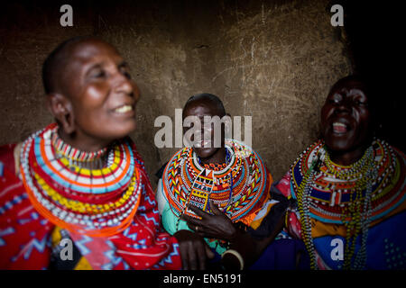 Samburu tribù nel nord del Kenya Foto Stock