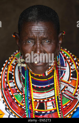 Samburu tribù nel nord del Kenya Foto Stock