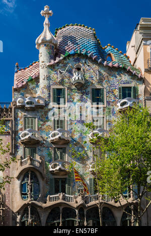 Casa Batllo, Barcellona, in Catalogna, Spagna Foto Stock