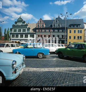 Eine Reise zum Cranachhaus in Weimar; Thüringen; DDR 1970er Jahre. Viaggio a casa di Lucas Cranach a Weimar; Turingia; DDR Foto Stock