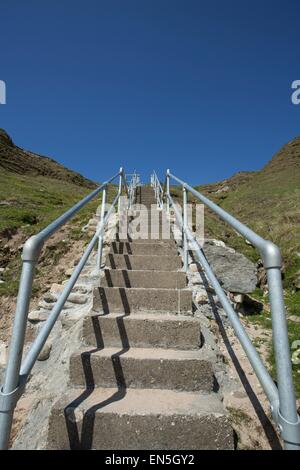 Le fasi per la Silver Strand spiaggia in Glencolmcille, Co. Donegal, Irlanda Foto Stock