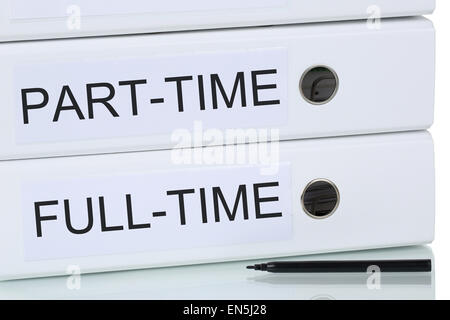 Part-time e full-time lavoro occupazione concetto aziendale Foto Stock