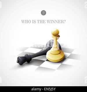 Vincendo il concetto di scacchi. Sfondo vettoriale EPS 10 Illustrazione Vettoriale