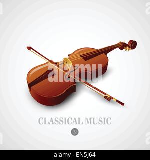 Il violino. Strumento musicale illustrazione vettoriale EPS 10 Illustrazione Vettoriale