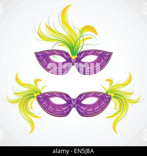 Mardi Gras maschera di Carnevale. Illustrazione vettoriale EPS 10 Illustrazione Vettoriale