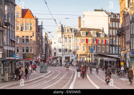 Leidsestraat, Amsterdam, Olanda Foto Stock