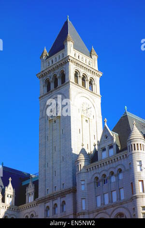 Il vecchio ufficio postale Pavilion, noto anche come il vecchio ufficio postale e la Torre dell Orologio a Washington DC. Foto Stock