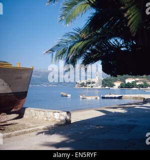 Urlaub auf der Insel Lopud, Dalmatien, Kroatien, Jugoslawien 1970er Jahre. Vacanza sull'isola di Lopud, Dalmazia, Croazia, Y Foto Stock