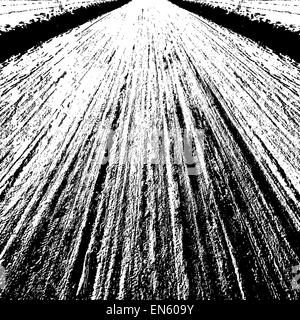 Grunge sfondo con pneumatico nero via. Illustrazione Vettoriale. Foto Stock