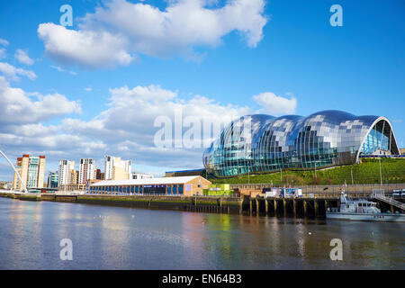 Il Sage Gateshead dal Quayside Newcastle Upon Tyne Regno Unito Foto Stock